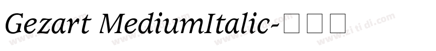 Gezart MediumItalic字体转换